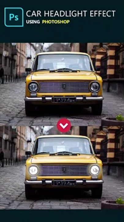 Car headlight effect in photoshop