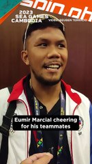 Eumir Marcial cheering for his teammates