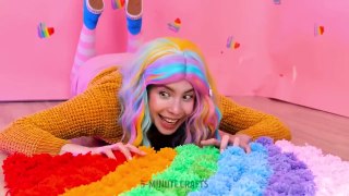 BLACK VS PINK ROOM MAKEOVER! __AWESOME RAINBOW HACKS BY 5-Minute Crafts