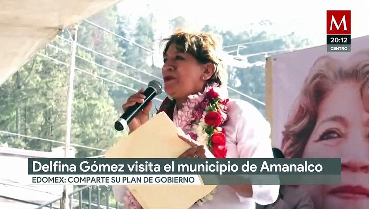 Delfina Gómez da sus propuestas de camapaña en el municipio de Amanalco, Edomex