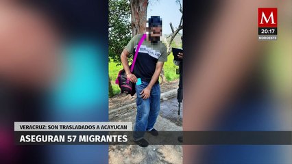 Son rescatados 57 migrantes en Veracruz