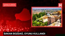 BAKAN BOZDAĞ, OYUNU KULLANDI