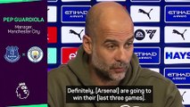 Mind games? Guardiola backs Arsenal to win last three matches