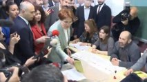 İYİ Parti lideri Meral Akşener, oyunu kullandı