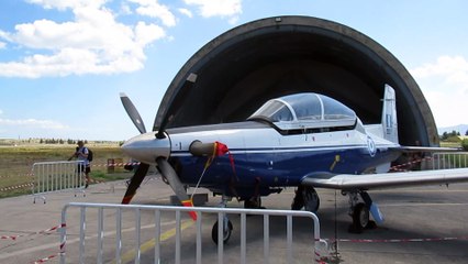 ATHENS FLYING WEEK 2022 , static exhibition Greek training T-6 Texan II