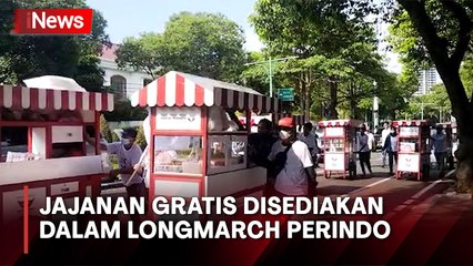 Jajanan Gratis dalam Aksi Longmarch Partai Perindo ke KPU