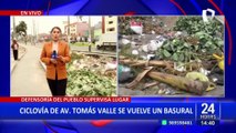 Defensoría realiza inspección en ciclovía de Tomás Valle ante incremento de basura