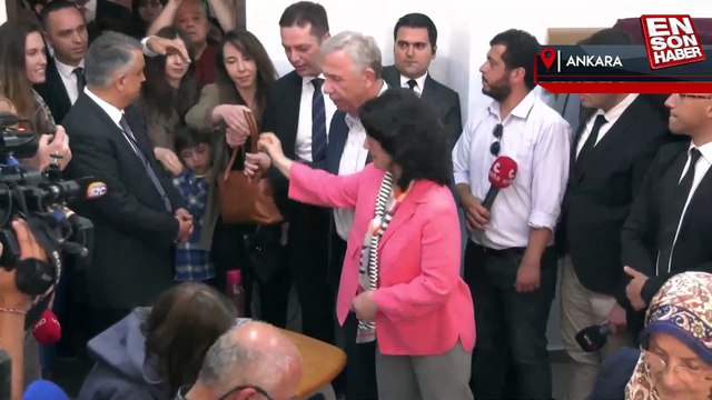 Mansur Yavaş, eşi Nursen Yavaş ile birlikte oy kullandı