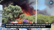 Un herido, un bombero atendido y 120 desalojados en un nuevo incendio en un poblado chabolista de Palos