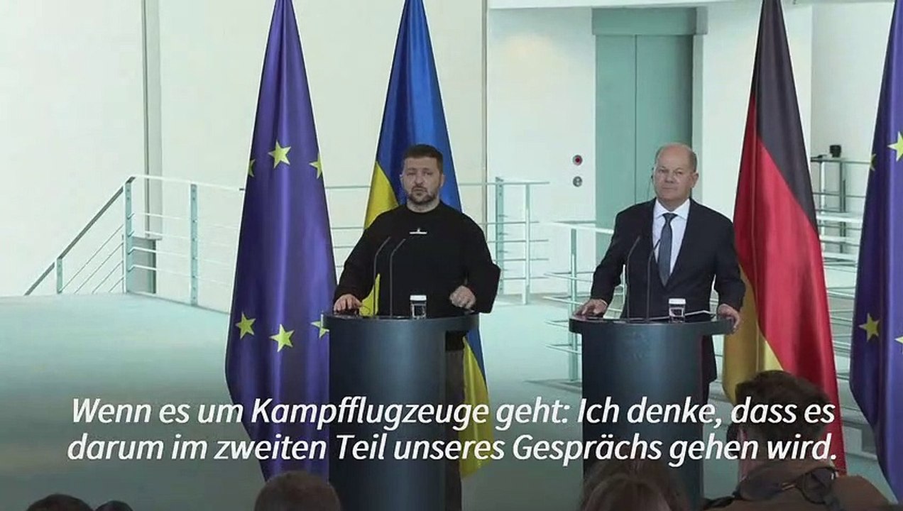 Selenskyj bittet Deutschland um Teilnahme an 'Kampfjet-Koalition'