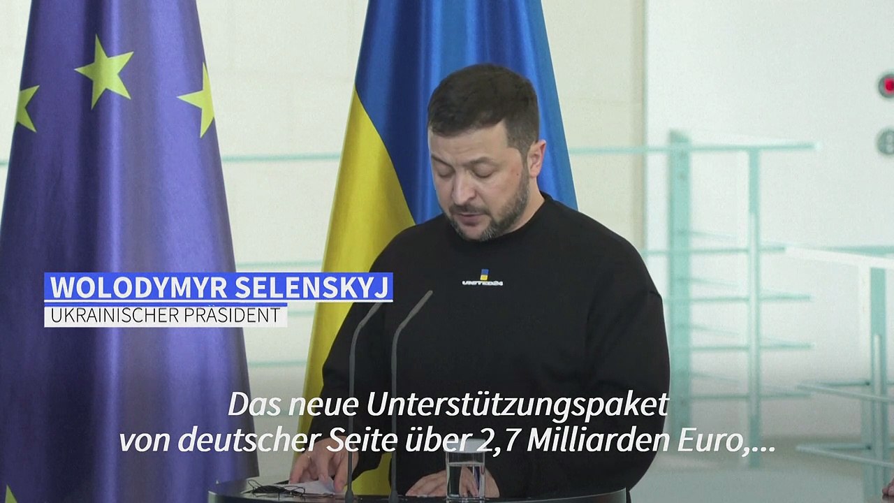 Selenskyj dankt Deutschland für neues Waffenpaket