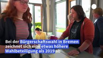Wahlbeteiligung in Bremen bis zum Mittag etwas höher als 2019