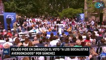 Feijóo pide en Zaragoza el voto 