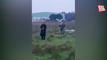 MSB, annenin paraşütçü asker oğluna sarıldığı anları paylaştı