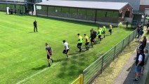 L'échauffement des joueurs de l'Union Namur avant le match contre Solières décisif pour la montée en N1
