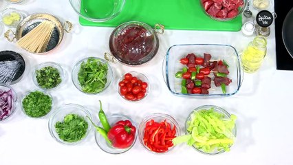 مكعبات الريب آي ستيك بالبسطرمة و  ساندويشات الريب آي ستيك بالبسطرمة