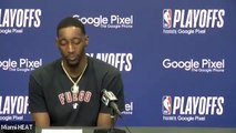 Bam Adebayo answers phone call from mom during press conference