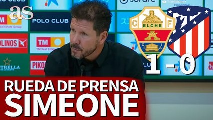 Télécharger la video: Rueda de prensa de Simeone tras el Elche vs. Atlético de Madrid de LaLiga Santander