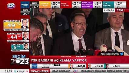 YSK Başkanı Ahmet Yener'den açıklama