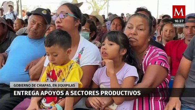 El gobernador de Chiapas entregó apoyos a productores de los sectores agrícolas y acuícolas