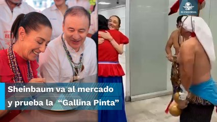 Reciben a Claudia Sheinbaum con danza del venado en Sonora