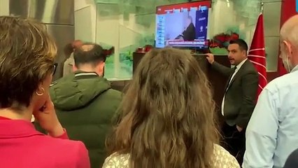 CHP Genel Merkezi'nde de Cumhurbaşkanı Erdoğan'ı dinlediler!