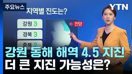 강원 동해 해역 규모 4.5 지진...더 큰 지진 가능성은? / YTN