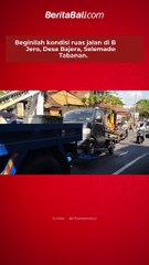 Proses penderekan R4 yang membandel parkir menggunakan badan jalan oleh Mobil Derek dari Dishub Gianyar
