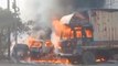 आग का तांडव: थाने पर खड़े सीज और लावारिस वाहनों में भीषण आग, पुलिस महकमे में मची अफरा-तफरी