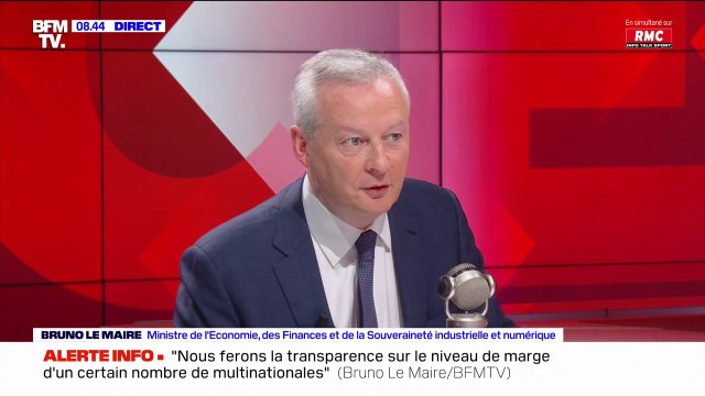 Bruno Le Maire: Le trimestre anti-inflation a été un vrai succès, il a permis de faire baisser le prix avant et après le 15 mars de 13% en moyenne