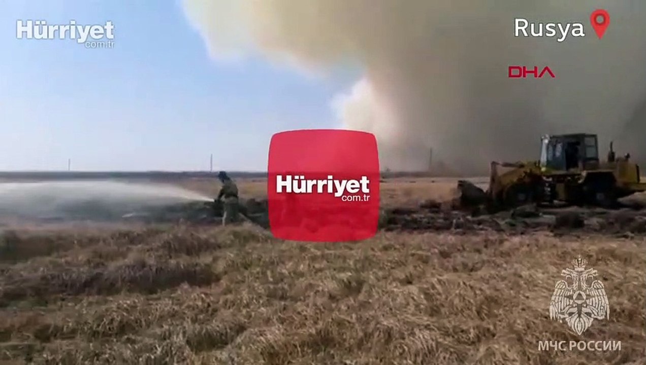 Rusya'da orman yangını sonrası çalı yangını dev...