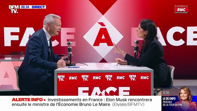 Face à face tendu entre Apolline de Malherbe et Bruno Le Maire sur BFMTV