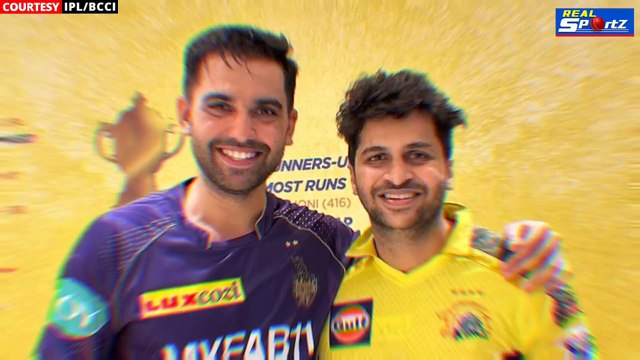 Deepak Chahar and Shardul Thakur exchange jerseys after CSK vs KKR IPL 2023 clash at Chepauk