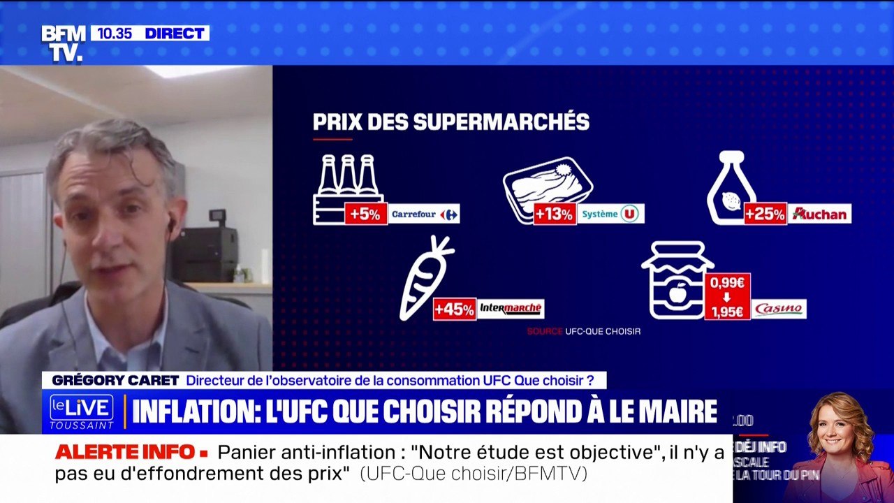 Pour Grégory Caret (UFC Que choisir), la composition du panier anti-inflation "ne correspond pas à ce que les gens mettent dans leur panier"