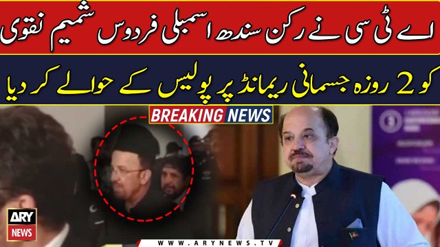 Firdous Shamim Naqvi handed over to police on 2-day physical remand