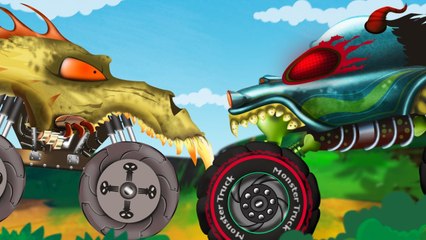 Haunted House Monster Truck Cartoon, The Burglar Car Stories For Children