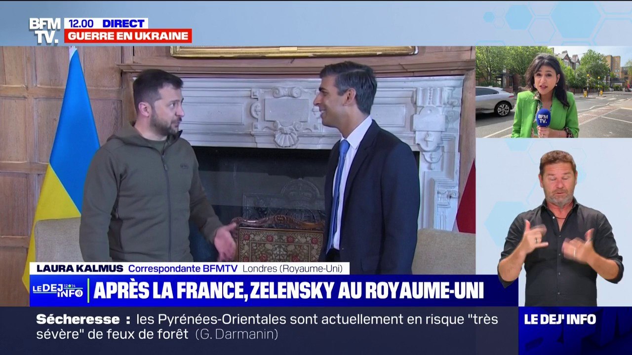Volodymyr Zelensky à Londres pour négocier des armes et un soutien militaire renforcé
