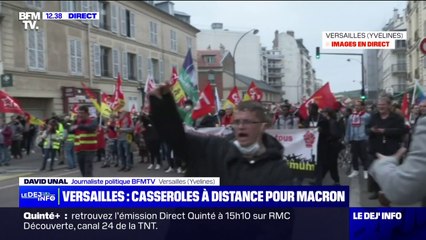 Download Video: Versailles: des casseroles pour la venue d'Emmanuel Macron pour le sommet Choose France