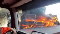 Incêndio em carreta interdita BR-381
