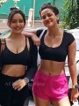 Neha Sharma and Aayesha Sharma give us fitness goals as they are spotted at the gym in Bandra,