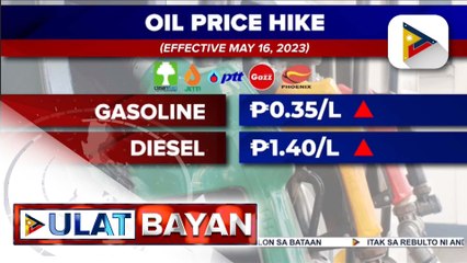 Oil price hike, ipatutupad bukas
