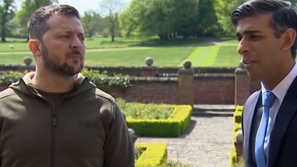 Zelensky calls for ‘coalition’ of jets after talks with Sunak at Chequers