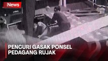 Detik-Detik Pencuri Gasak Ponsel Pedagang Rujak saat Tertidur Pulas di Pademangan