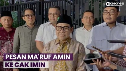Pesan Ma'ruf Amin ke Cak Imin: Harus Pintar-Pintar Mengkalkulasi Teman Koalisi