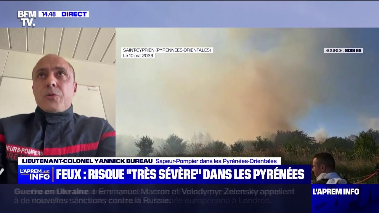 Lieutenant-Colonel Yannick Bureau (sapeur-pompier dans les Pyrénées-Orientales): "Nous avons besoin d'eau et elle est en manque cruelle"