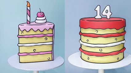These 2D CAKES look like they're straight out of a CARTOON!