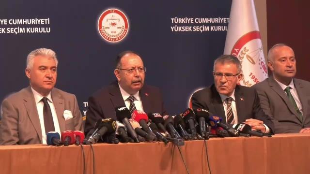 Ysk Başkanı Yener: Erdoğan Yüzde 49,51, Kılıçdaroğlu Yüzde 44,88 Oy Aldı. 28 Mayıs'ta İkinci Tur Seçimlerin Yapılmasına Karar Verilmiştir