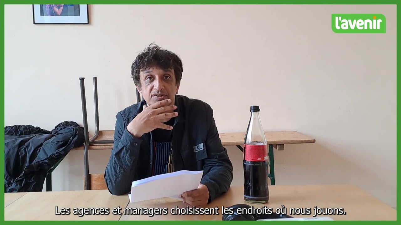 Interview du leader du groupe Asian Dub Foundation à l'occasion d'un concert à l'Atelier Rock, à Huy