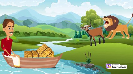 Lion ,Sheep & the Farmer || Cartoon || Cartoon story in hindi | Short story in hindi