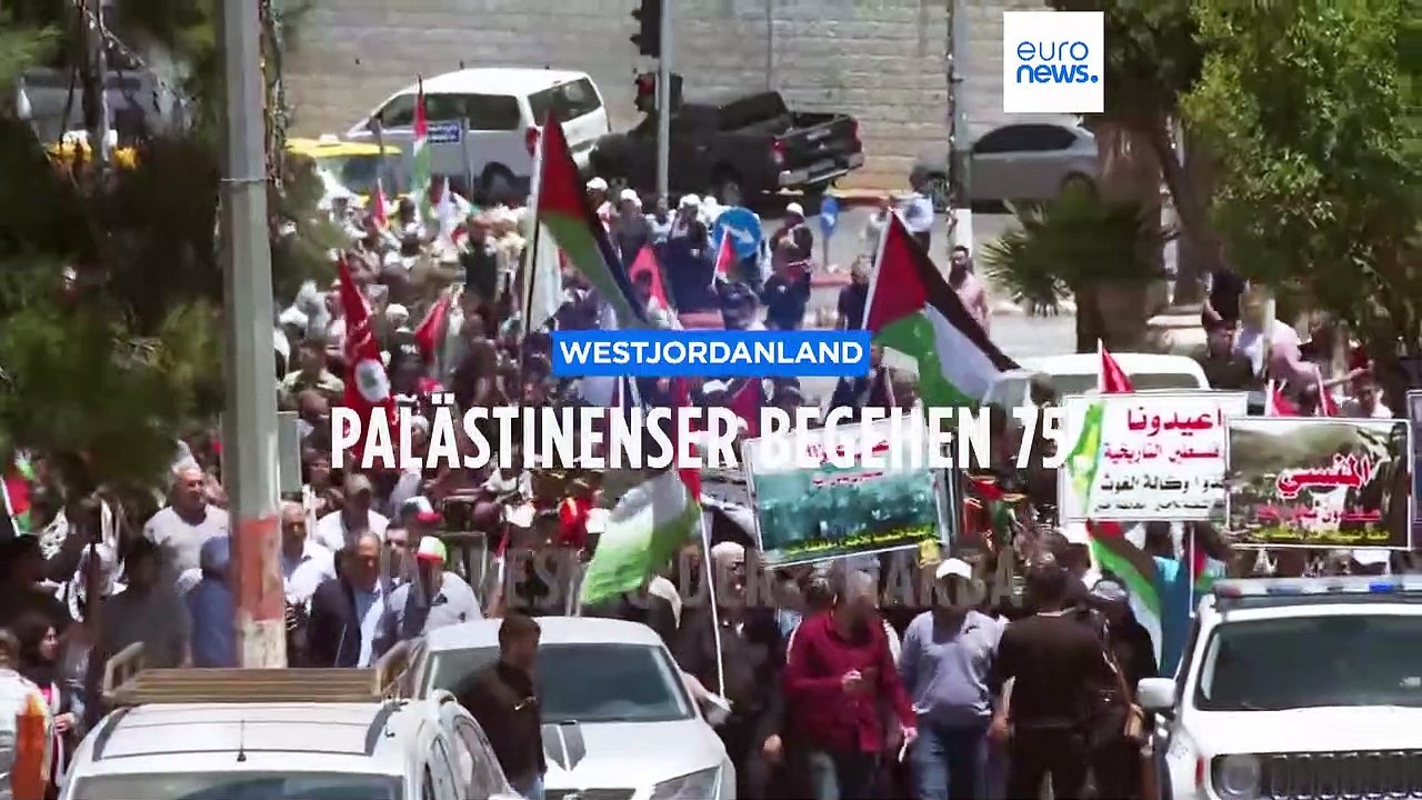 Palästinenser begehen den 75. Jahrestag der  'Nakba' mit Demos und Märschen